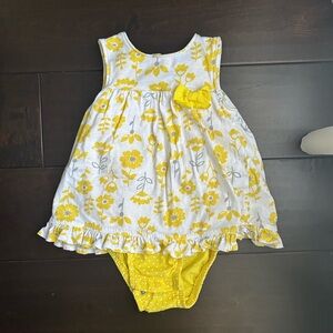 Carter’s Child of Mine Yellow Floral Flowers Summer Onesie Snap Dress 18M